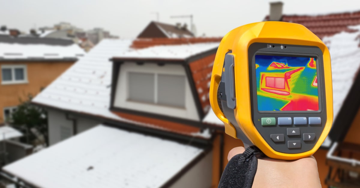 appareil mesurant la perte de chaleur d'une maison